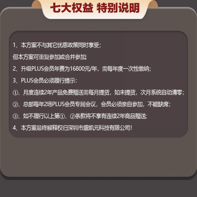 盛凯元Plus会员（月月返）